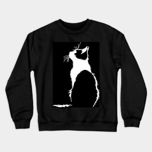 Black and white Cat Crewneck Sweatshirt